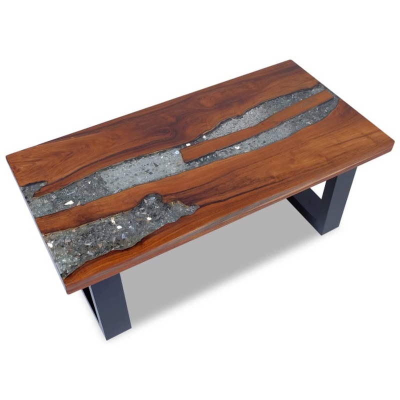 Coffee Table End Table Side Table Living Room Furniture Teak Resin