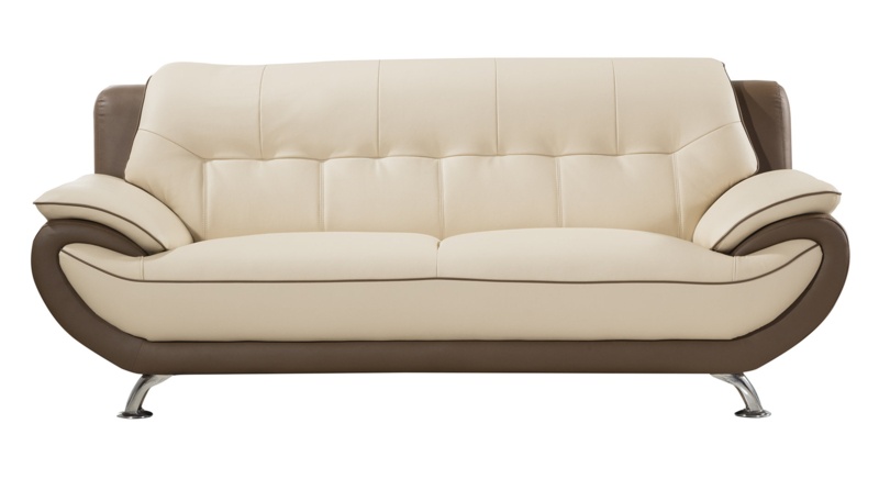 Colombes 83" Genuine Leather Pillow Top Arm Sofa