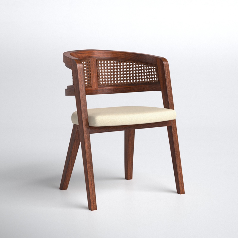 Cornelius Linen Solid Back Arm Chair