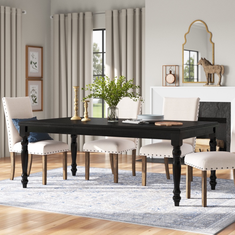 Courtdale Extendable Solid Wood Dining Table