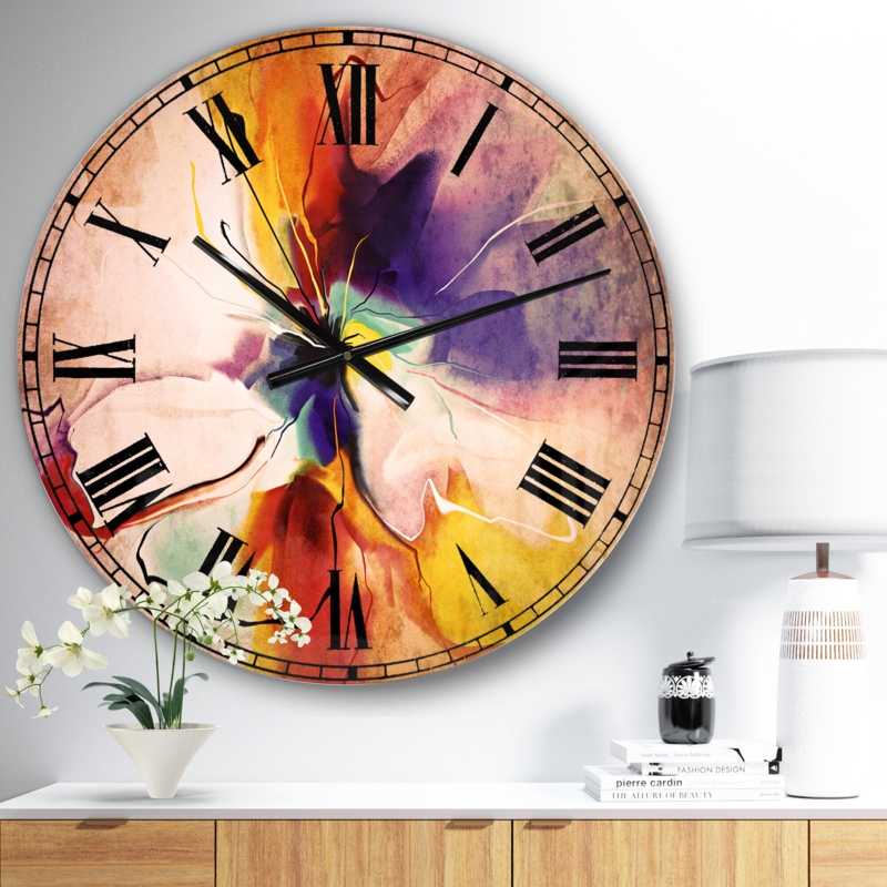 Creative Flower in Multiple Colors - Modern wall clock