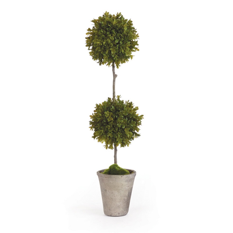 Cumbie 25'' Boxwood Topiary in Metal Pot