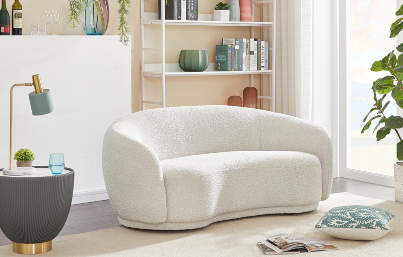 Daetyn 64" Rolled Arm Chesterfield Loveseat