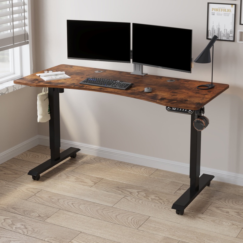 Daiah Ergonomic Curved Height Adjustable Standing Desk