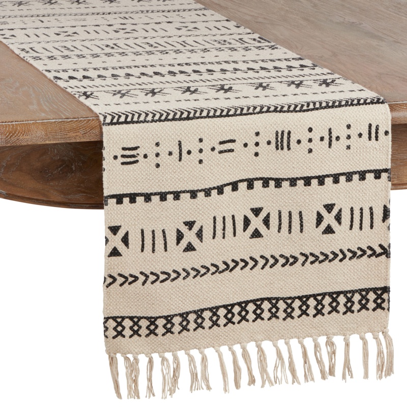 Darbonne Rectangle Geometric Cotton Table Runner