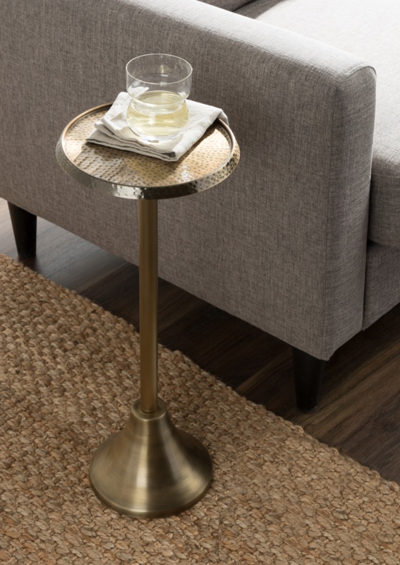 Deanna Iron Pedestal End Table