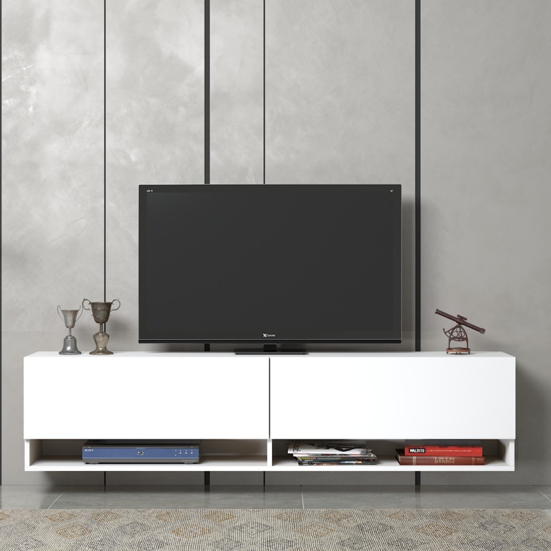 Didimo Modern Floating TV Stand Up to 80" TV's Wall Mount Minimalist Console Media Shelf