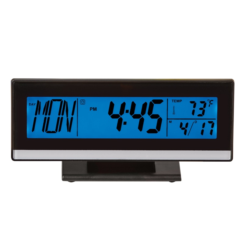 Digital Electric Tabletop Clock with Alarm in Gray