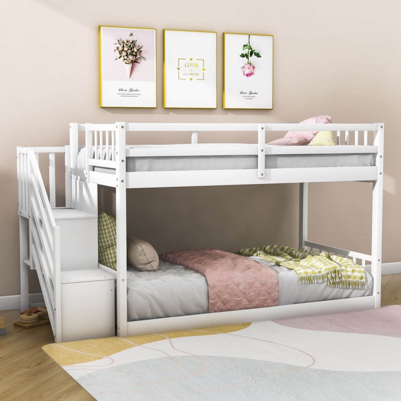 Dimassino Kids Twin Over Twin Bunk Bed