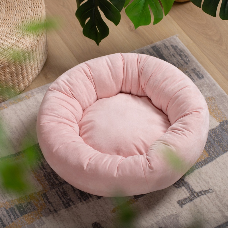 Dog Bed, Round Donut, Anti Slip & Machine Washable