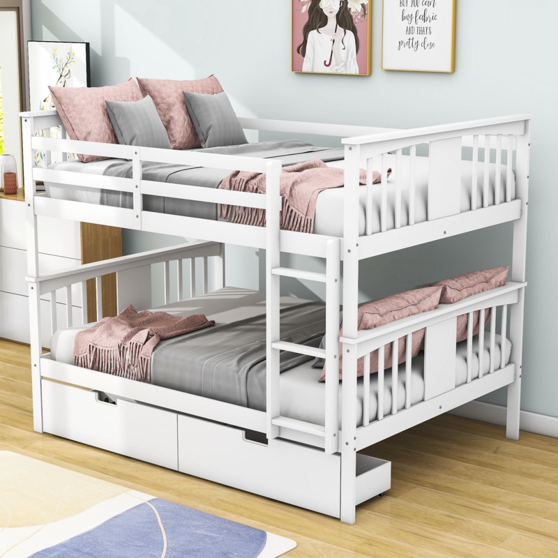 Doireann Kids Full Over Full Bunk Bed with Drawers