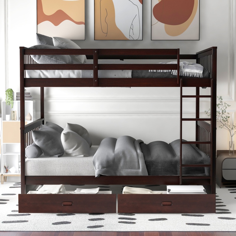 Dorethea Kids Bunk Bed with Drawers