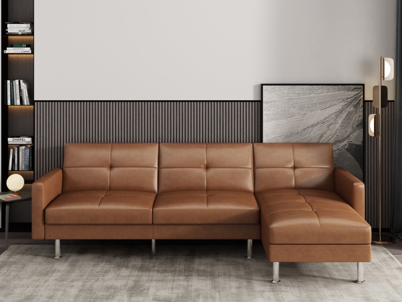 Downie 106" Wide Reversible Sofa Bed & Storage Chaise Sectional