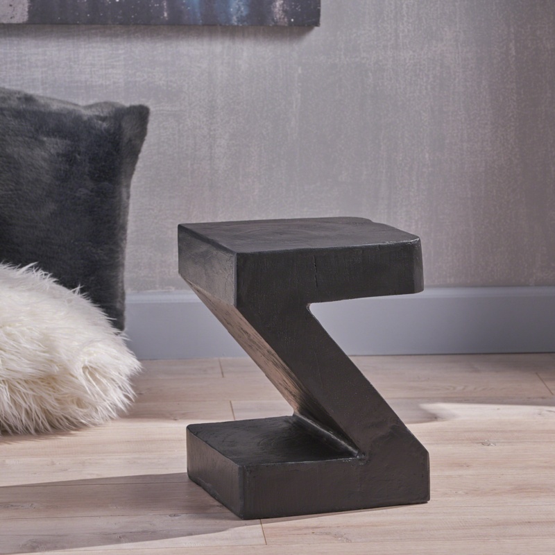 Duenweg Concrete Floor Shelf End Table