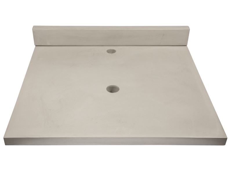 Eden 25'' Concrete Single Vanity Top with Sink and 1 Faucet Holes