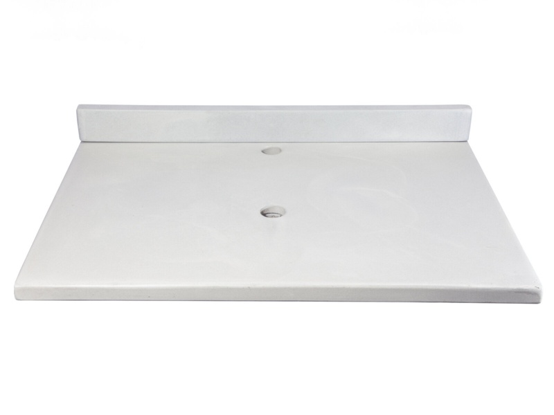 Eden Concrete Counters 31'' Concrete Single Vanity Top with Sink and 1 Faucet Holes