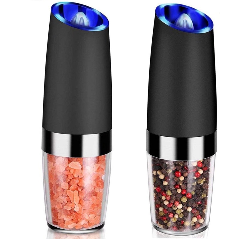 Electric Salt & Pepper Mill Set Electric Gravity Automatic Salt Pepper Grinder