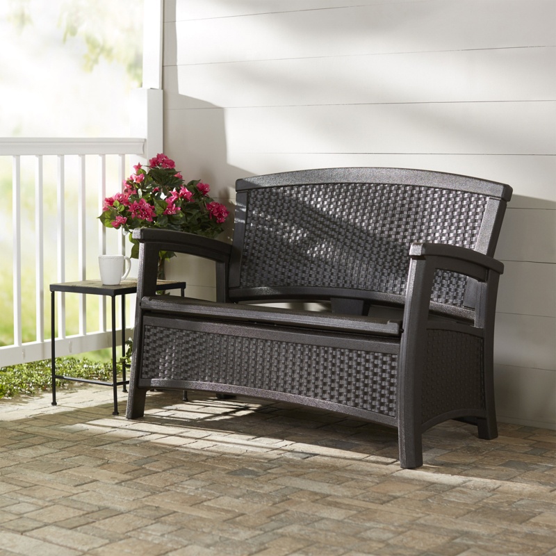 Elements Wicker Outdoor Bench
