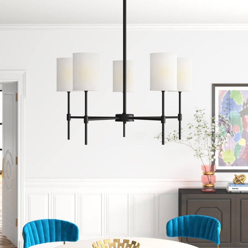 Elijah 5 - Light Dimmable Classic / Traditional Chandelier