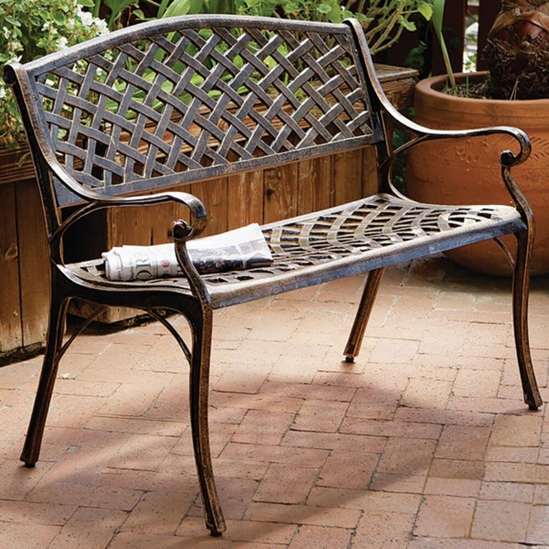 Emberto Metal Outdoor Bench