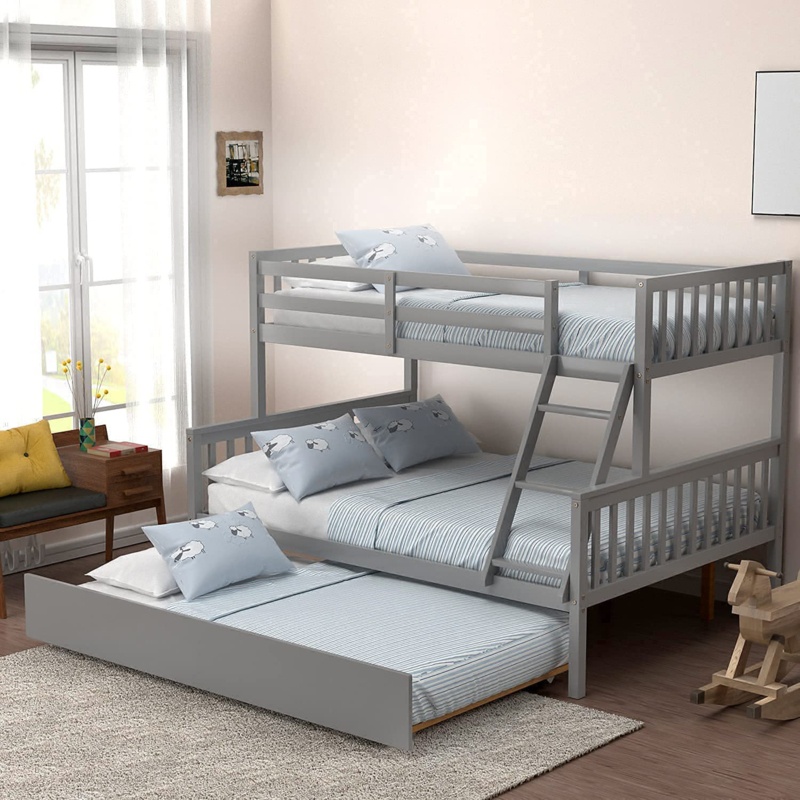 Emere Kids Twin Over Full Bunk Bed with Trundle