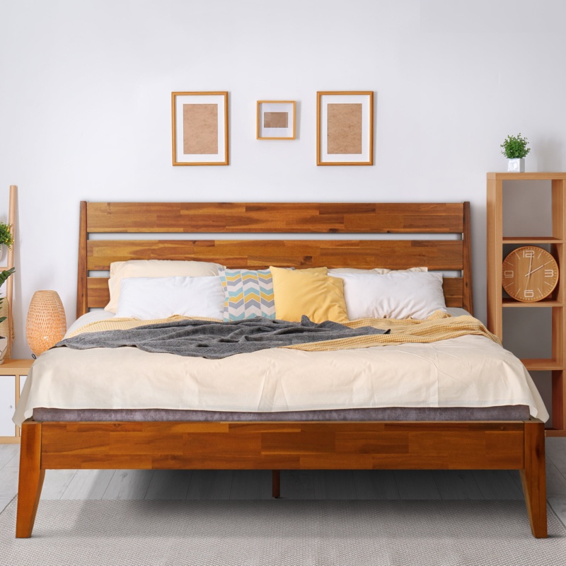 Emery Solid Wood Bed Frame with Headboard