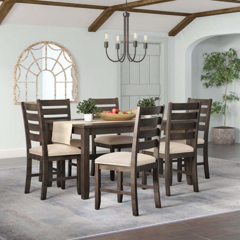 Esdras 7 - Piece Acacia Dining Set