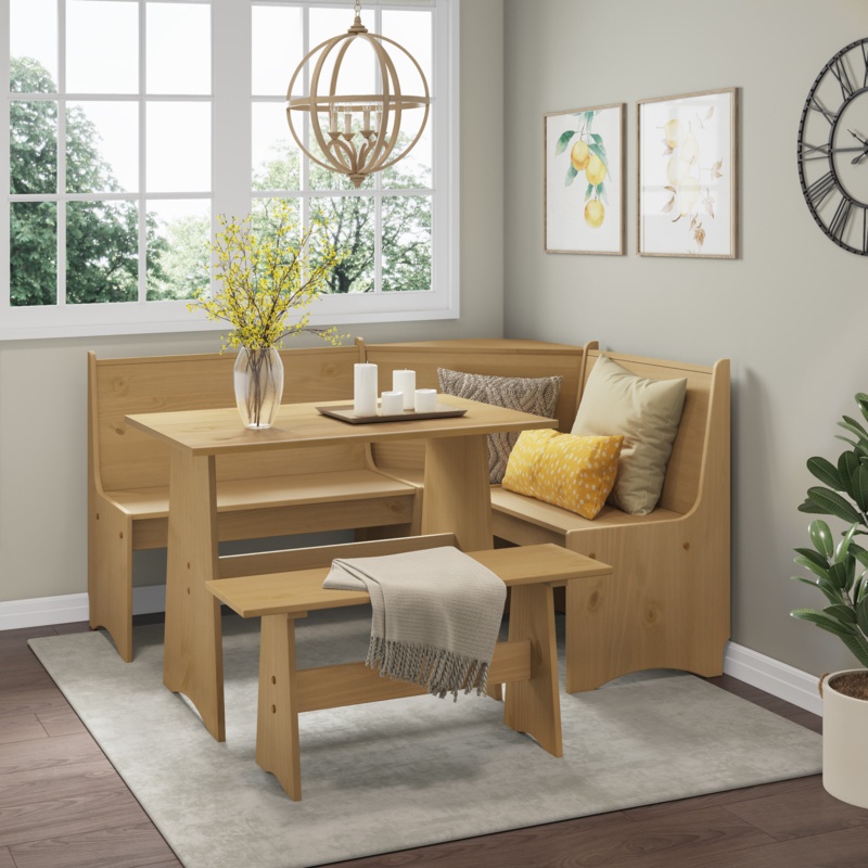 Ethan 3 - Piece Pine Trestle Dining Set