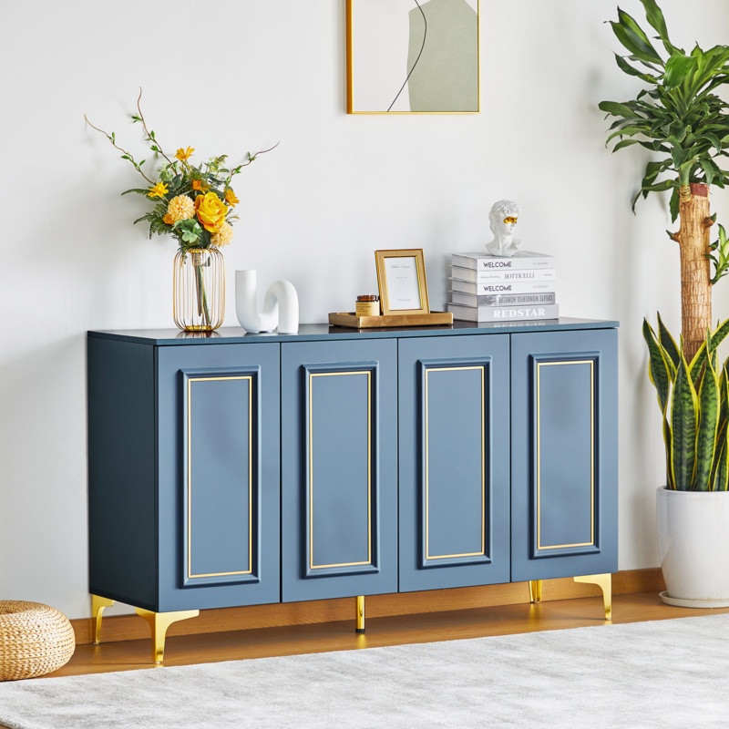 Euguene 31.49'' Tall 4 - Door Accent Cabinet