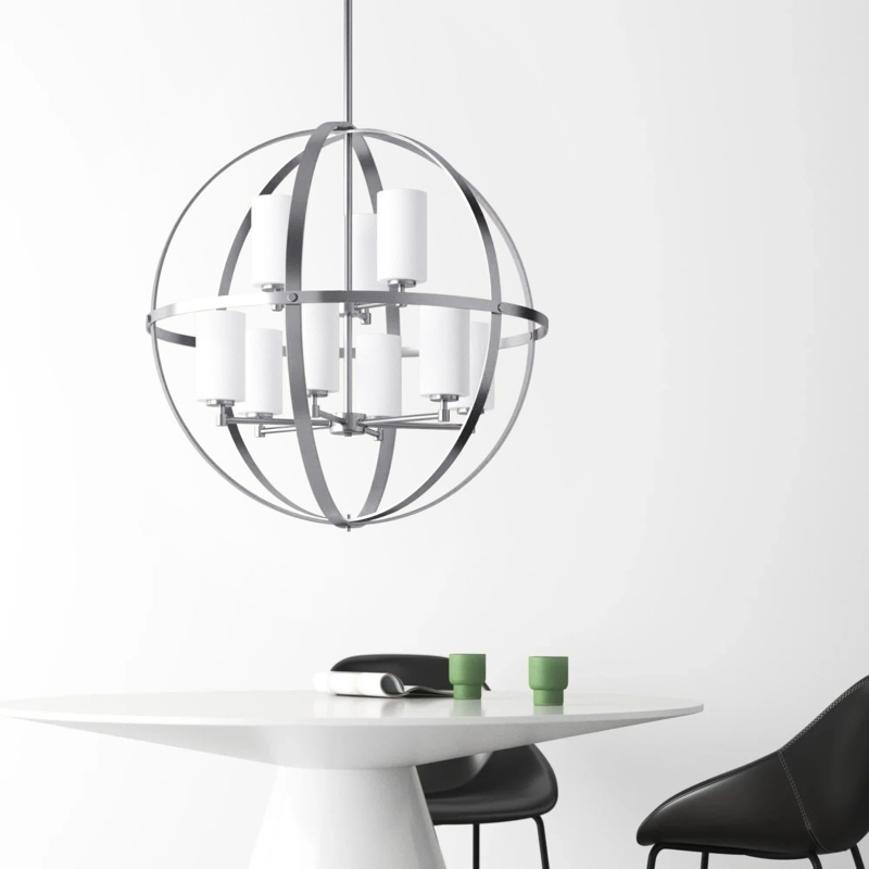 Evenson 9 - Light Dimmable Globe Chandelier