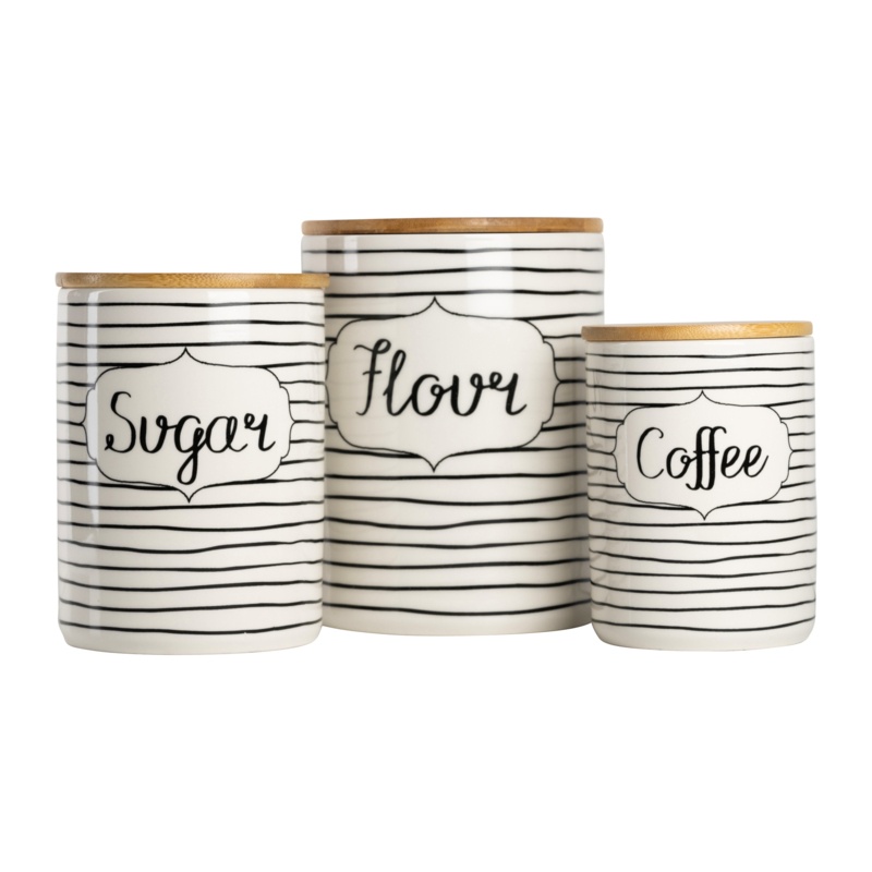 Everyday Coffee, Sugar, Flour Kitchen Canister Set
