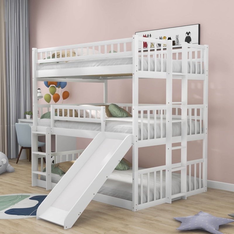 Ezana Kids Full Over Full Over Full Bunk Bed