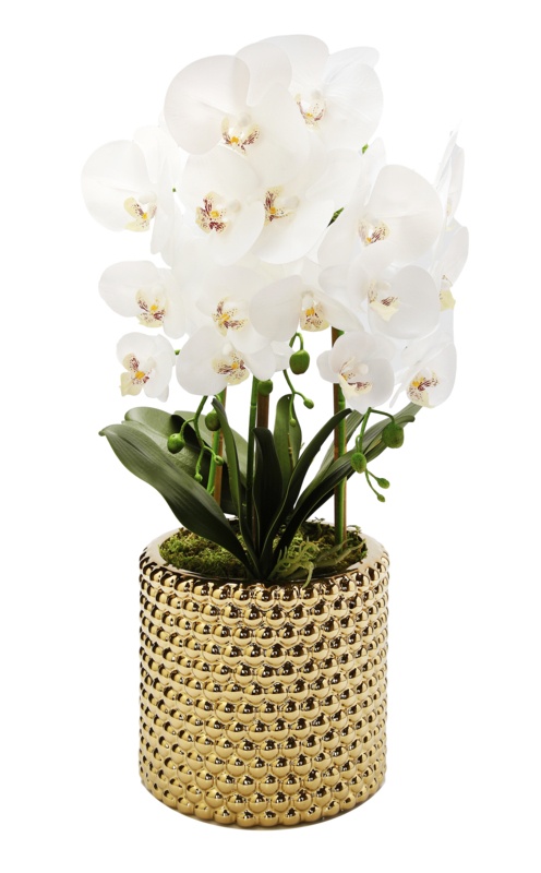 Fabric Orchid Arrangement in Vase