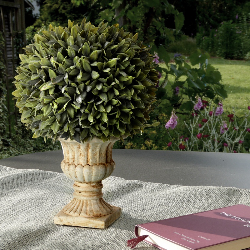 Faux Topiary in Ceramic Urn