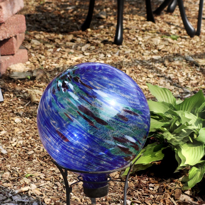 Fawkes Weather Resistant Glass Abstract & Geometric Gazing Ball