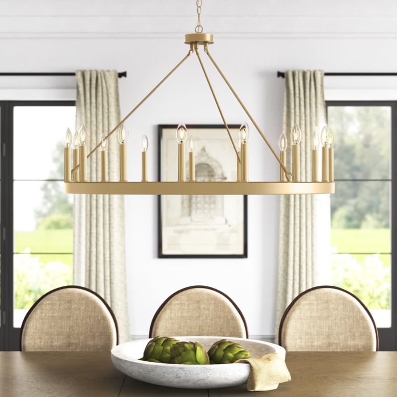 Finchley 15 - Light Dimmable Wagon Wheel Chandelier