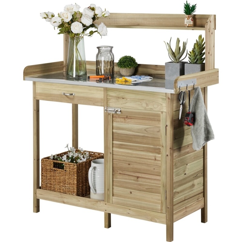 Fir Wood Potting Bench