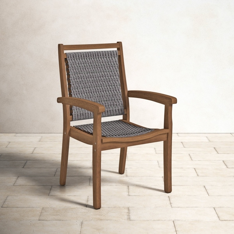 Fleur Eucalyptus Outdoor Stackable Dining Armchair