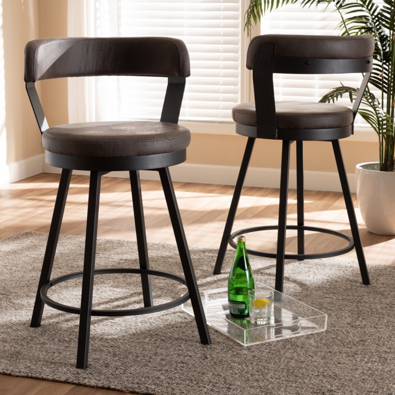 Flint Swivel 25.98'' Counter Stool