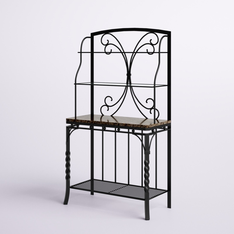 Florence 38" Wrought Iron Standard Baker's Rack