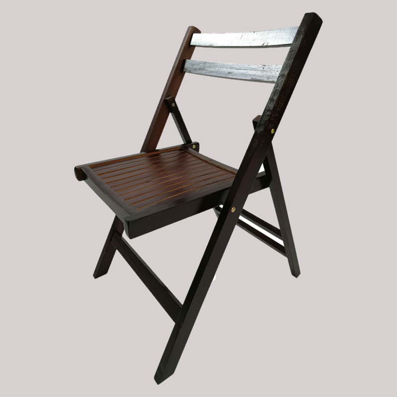 Foldable Chairs Living Room Dining Chair 4 Piece Set Chair Furniture Slatted Wood Folding Special Event Chair - Cherry Color 4 Piece Set