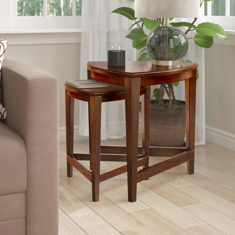 Francine Solid Wood 3 Legs Nesting Tables