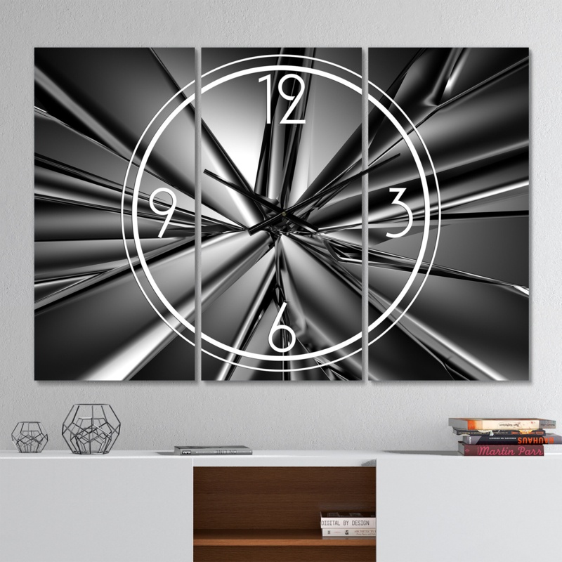 Futuristic Metal Wall Clock