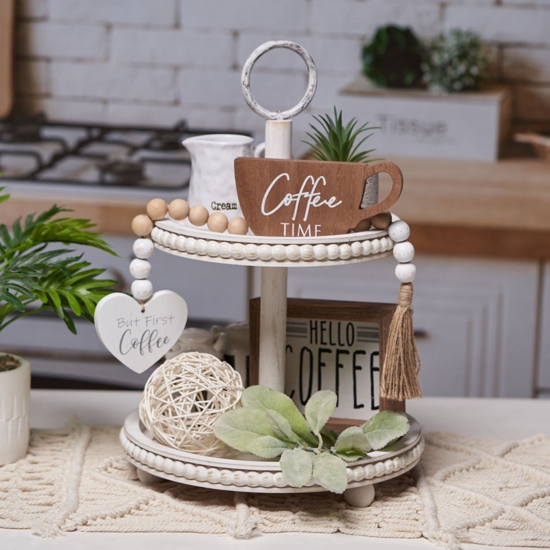 Fyre Wood 2 Tiered Stand