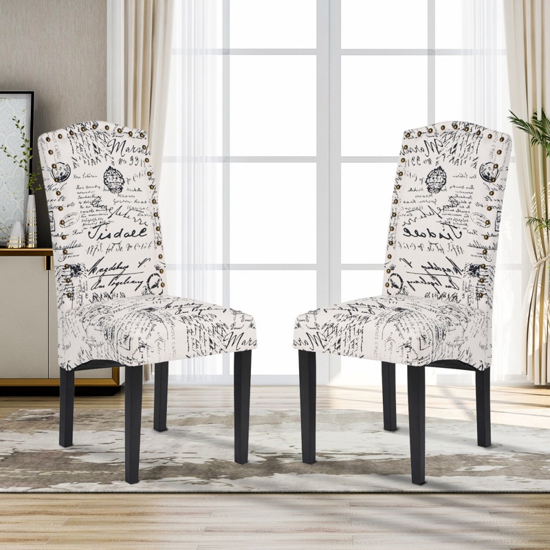 Gadsden Linen Solid Back Parsons Chair