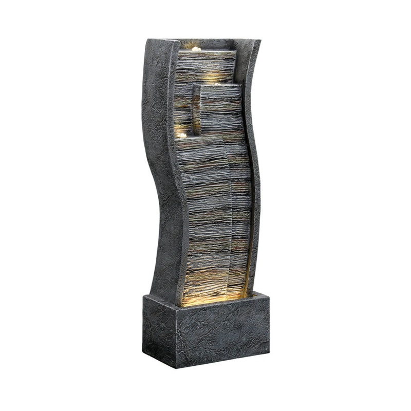 Gallott Weather Resistant Floor Fountain with Light