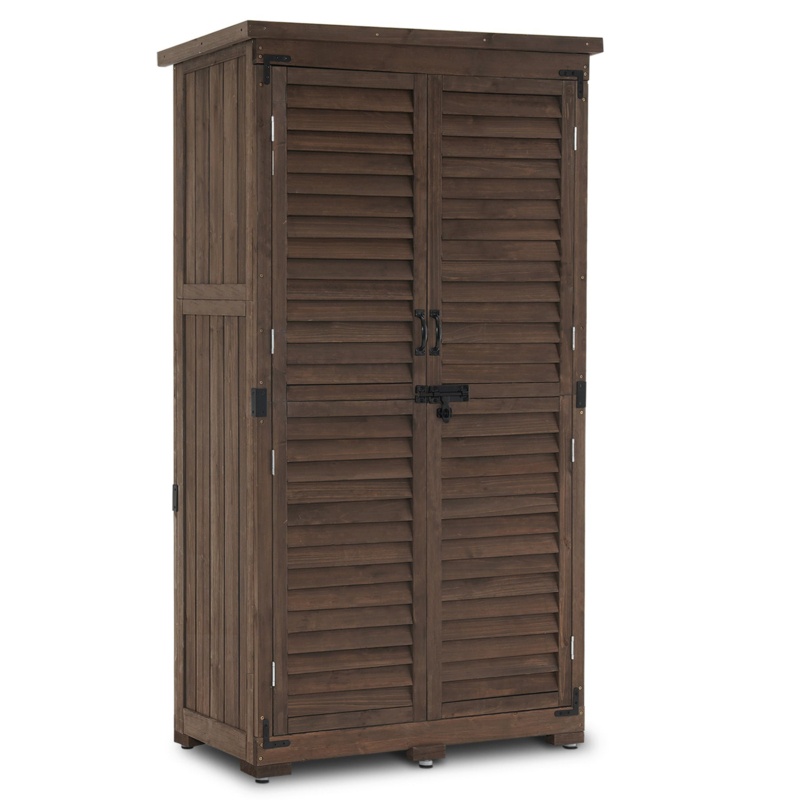 Garden 3 ft. W x 2 ft. D Solid Wood Lean-To Storage Shed