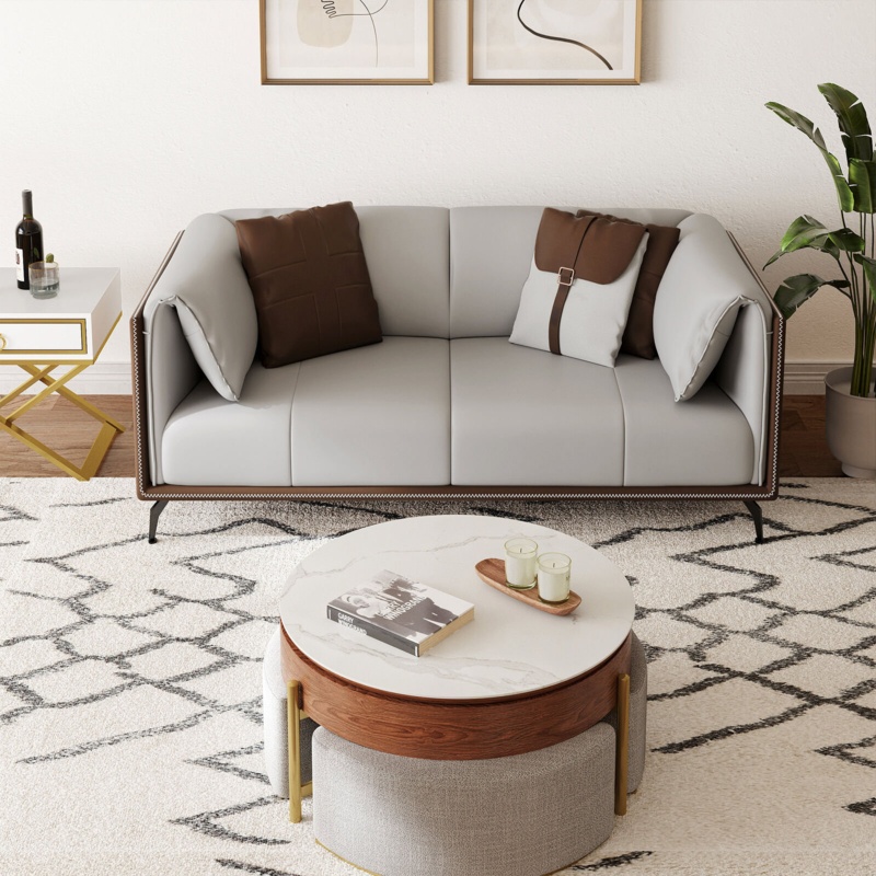 Garoufalia 62" Leather Loveseat