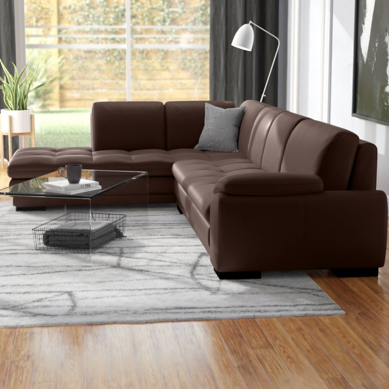 Gennoveva Leather Sectional