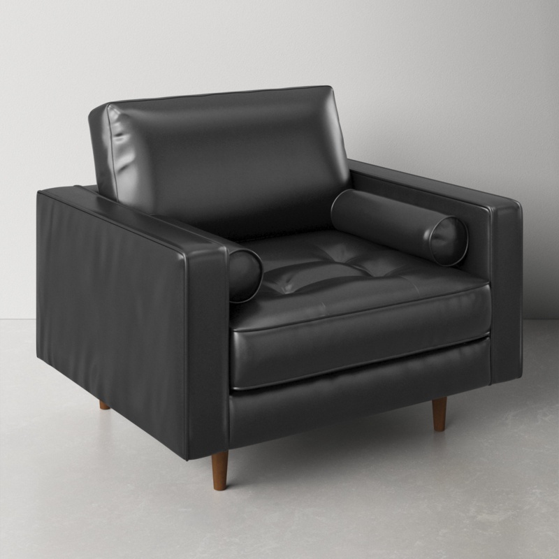 Geo Vegan Leather Armchair